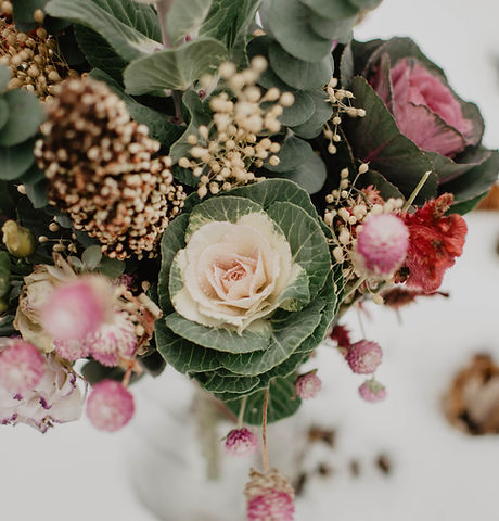 Pink and white funeral flowers