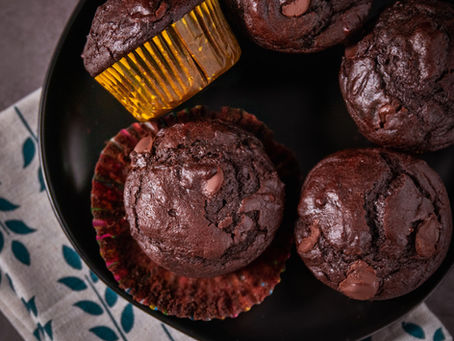 Fall Pumpkin Muffins with Chocolate