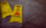 Danger wet floor yellow sign