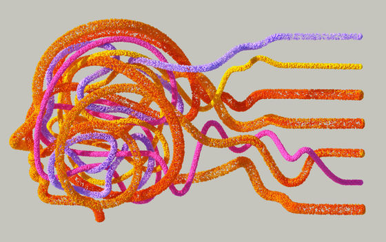 Colorful abstract representation of brain layers, illustrating the complexity and interconnectedness of neural pathways.