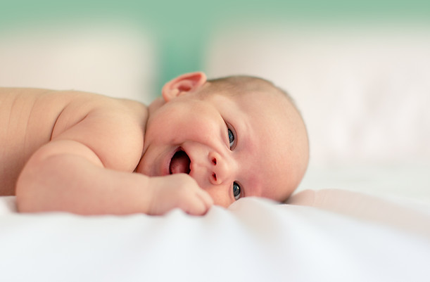 cute baby laughing