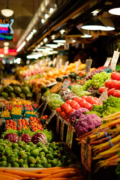a wide variety of produce