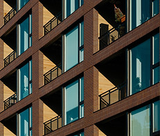 External view of flats and balconies