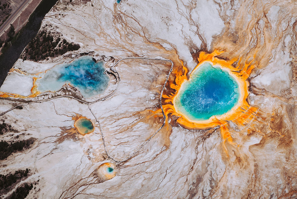 Grand Prismatic and Excelsior Geyser