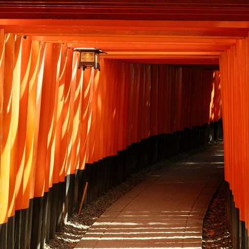 Orange tunnel walkway symbolising inner transition and the path through misunderstood types of anxiety
