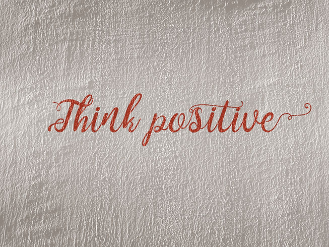 Think positive in cursive writing