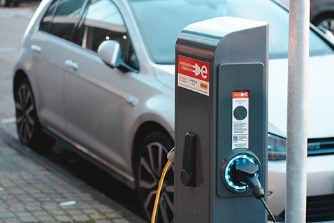 Level 2 EV charging station charging car, example of Gilwee Electric EV charger installations in Sacramento