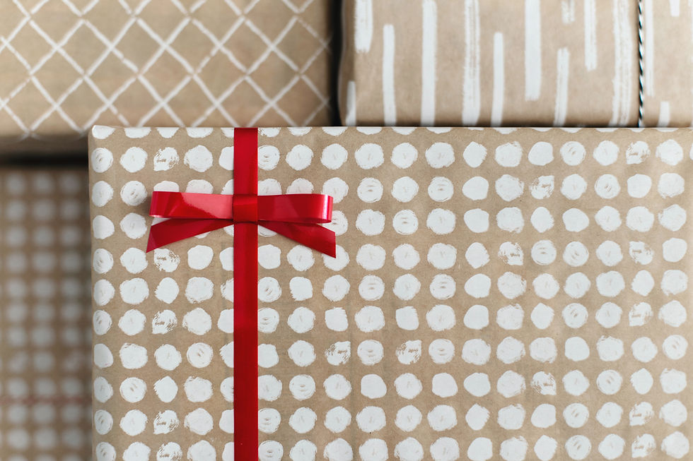 wrapped gifts at Ash Street Housing Cooperative