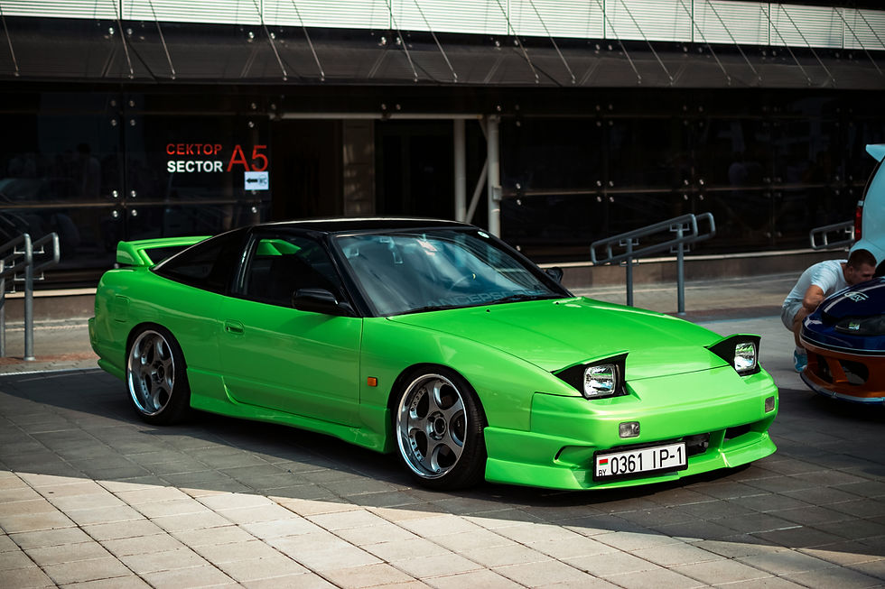 Green Nissan 200x Parked at Show