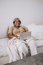 Virtual session taking place on a laptop