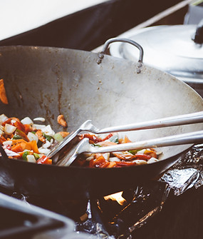 Wok stir frying