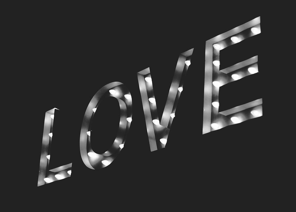 Love written in lights.