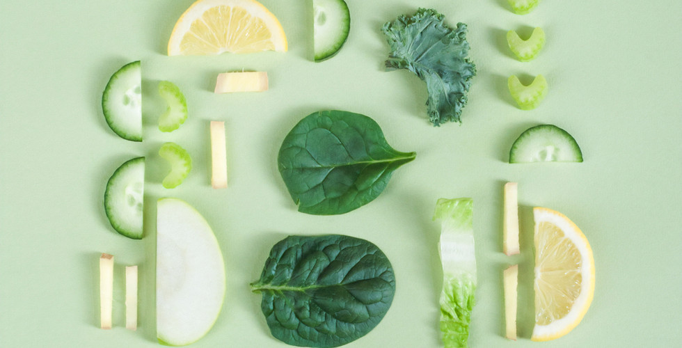 Greens in the form of a Picasso painting.