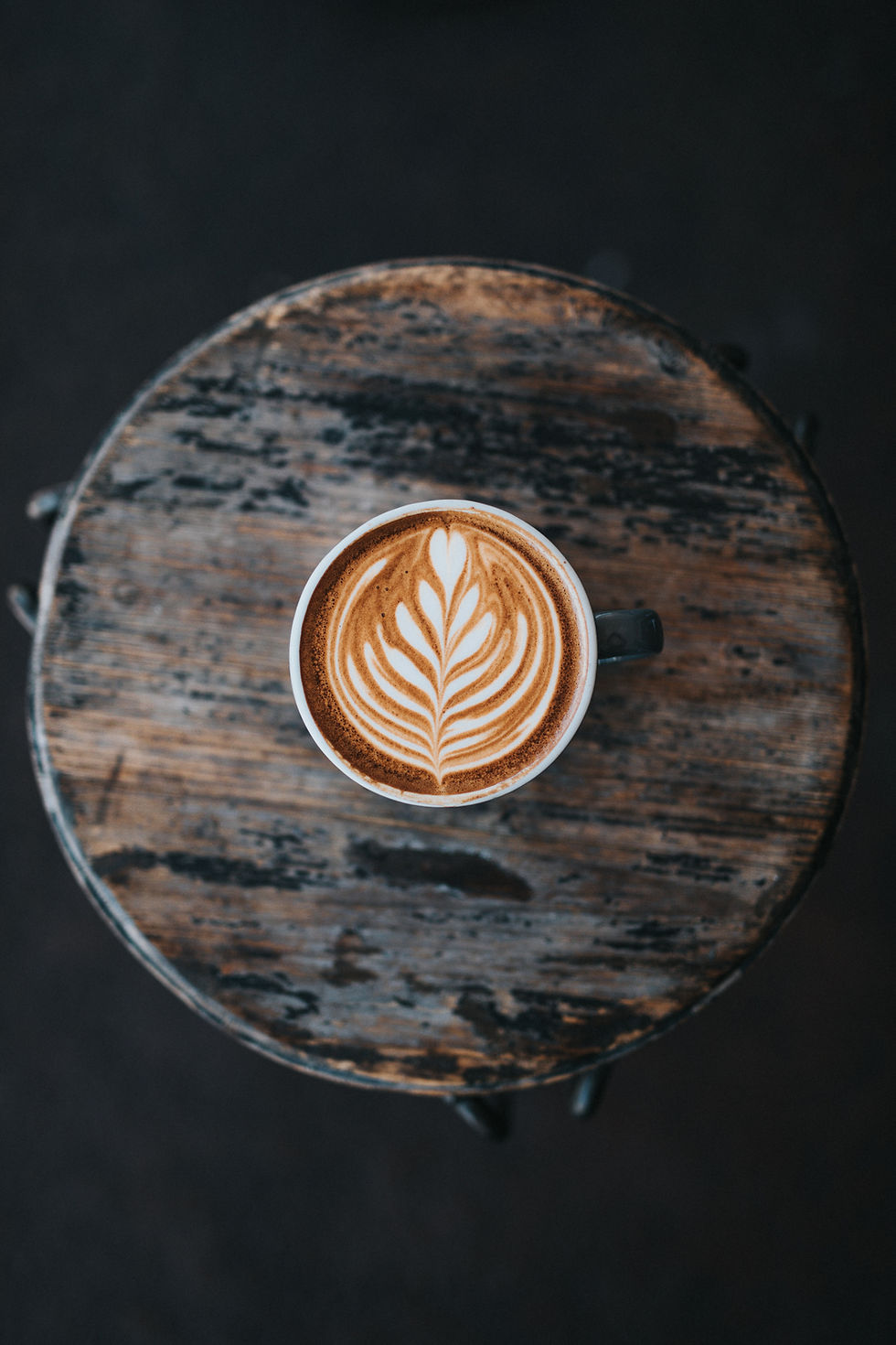 A cup of coffee with latte art.