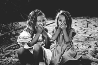 Little girls giggling