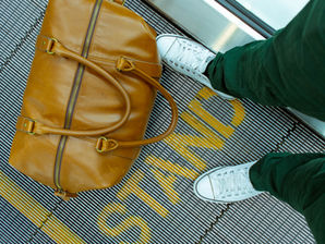 backpack getting ready to travel