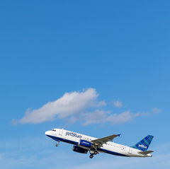 JetBlue aircraft taking off