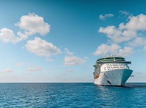 Cruise ship in the ocean