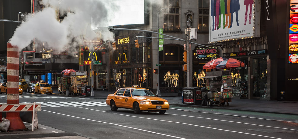 taxi nelle strade del bronx
