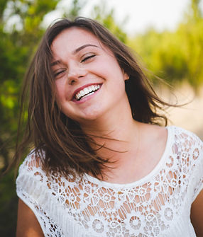 Girl smiling outside 