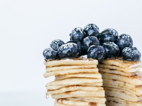 Banana Blueberry Greek Yogurt Pancakes 🥞