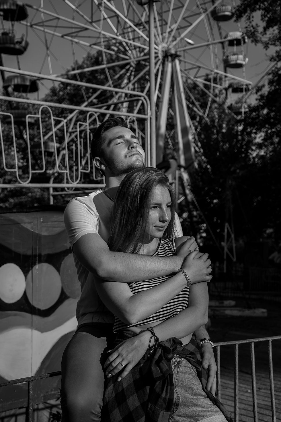 Christian couple being present together soaking up the sunset