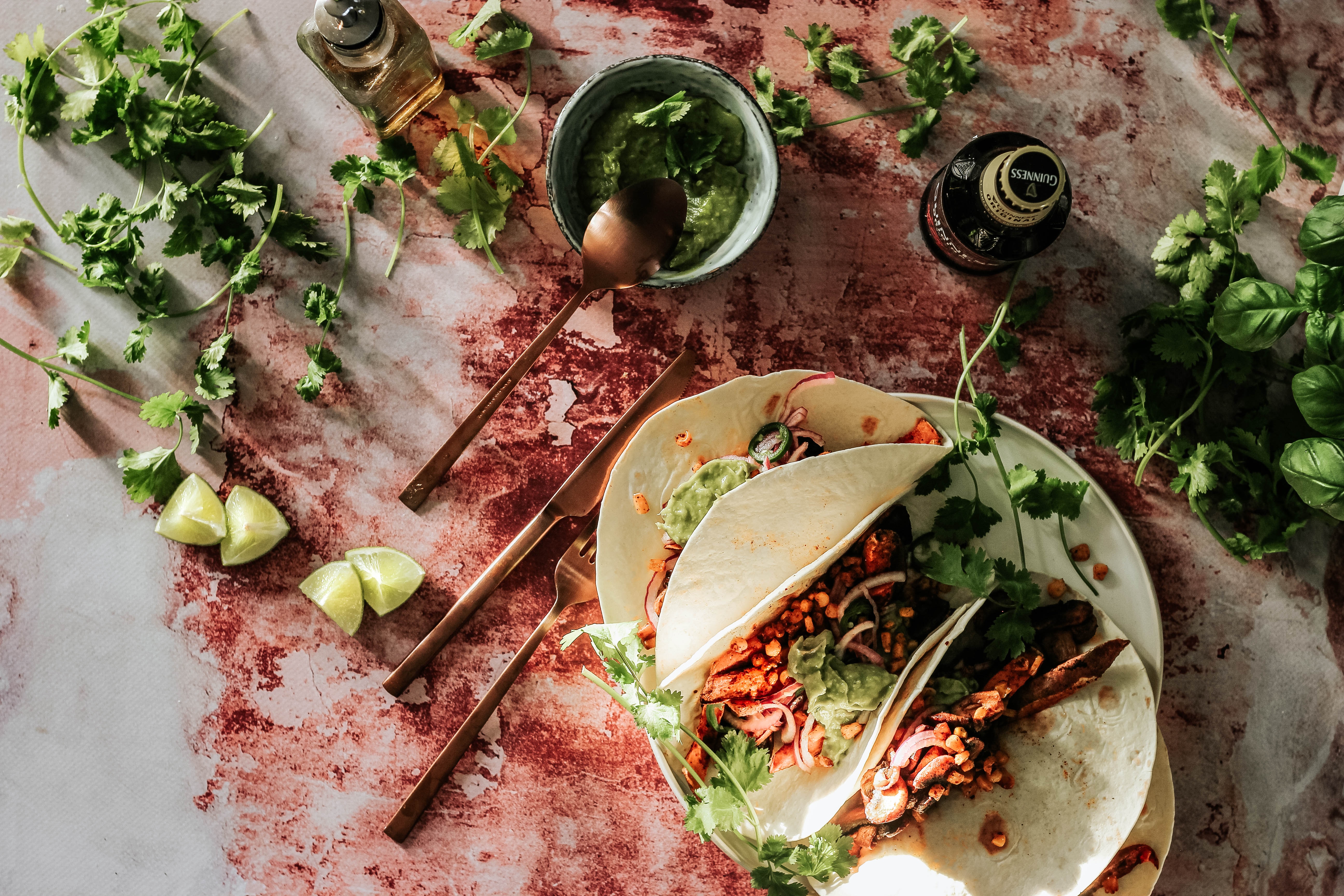 Arranged Food and Objects