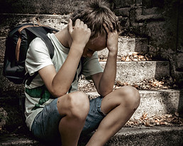 young child looking stressed