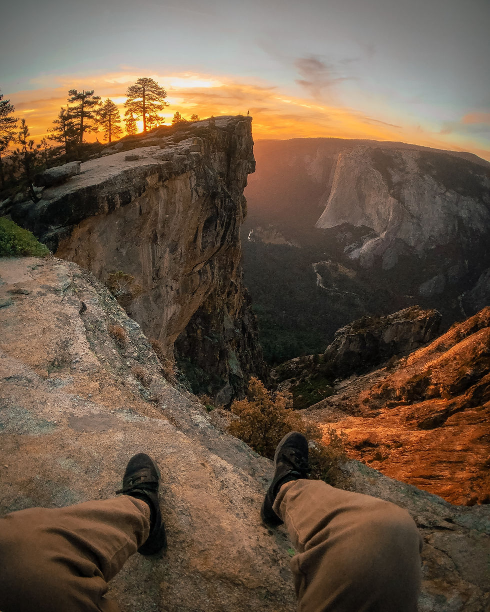 The benefits of a Yosemite wilderness permit is getting to see the sun rise while backpacking Yosemite National Park