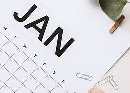 Empty calendar showing January