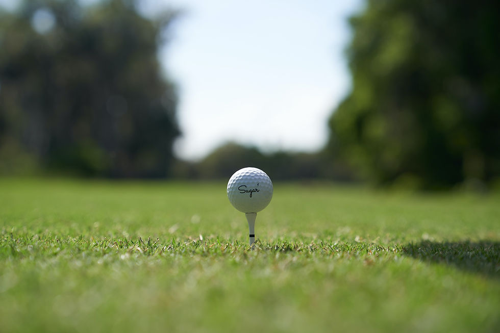 Golf ball on a tee
