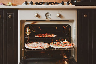 Pizza in oven
