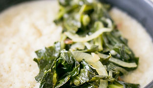 collards on top of soup
