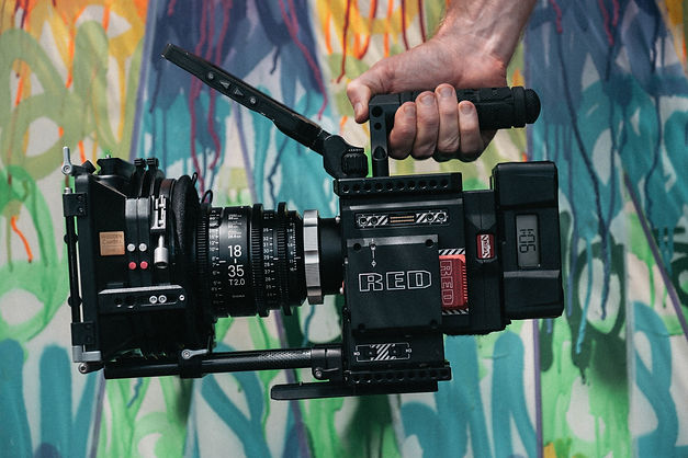 Holding a video camera