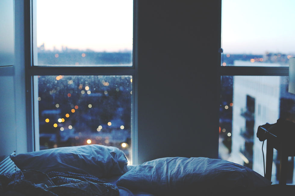 Person sleeping in and preparing to go to an afternoon workout