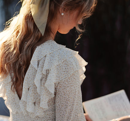Woman reading outdoors