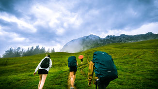 people going uphill