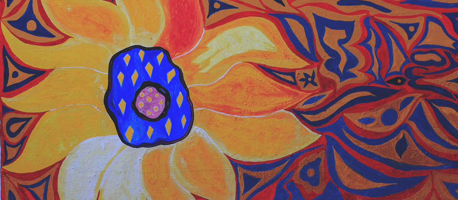 abstract art of flowers