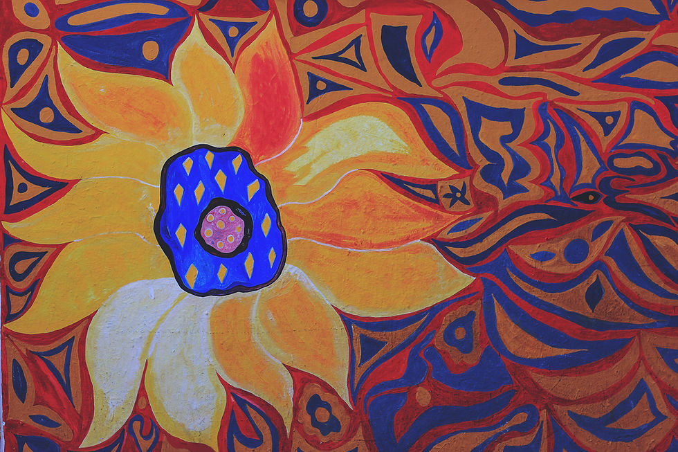 abstract art of flowers