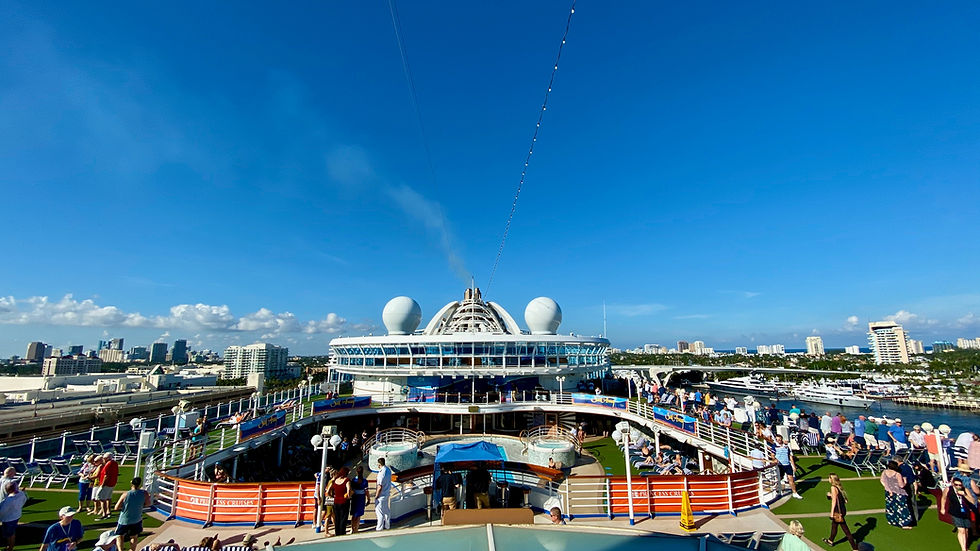 Sail away party on a cruise.
