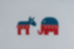 republican elephant and democrat donkey