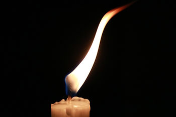 candle flame in the dark