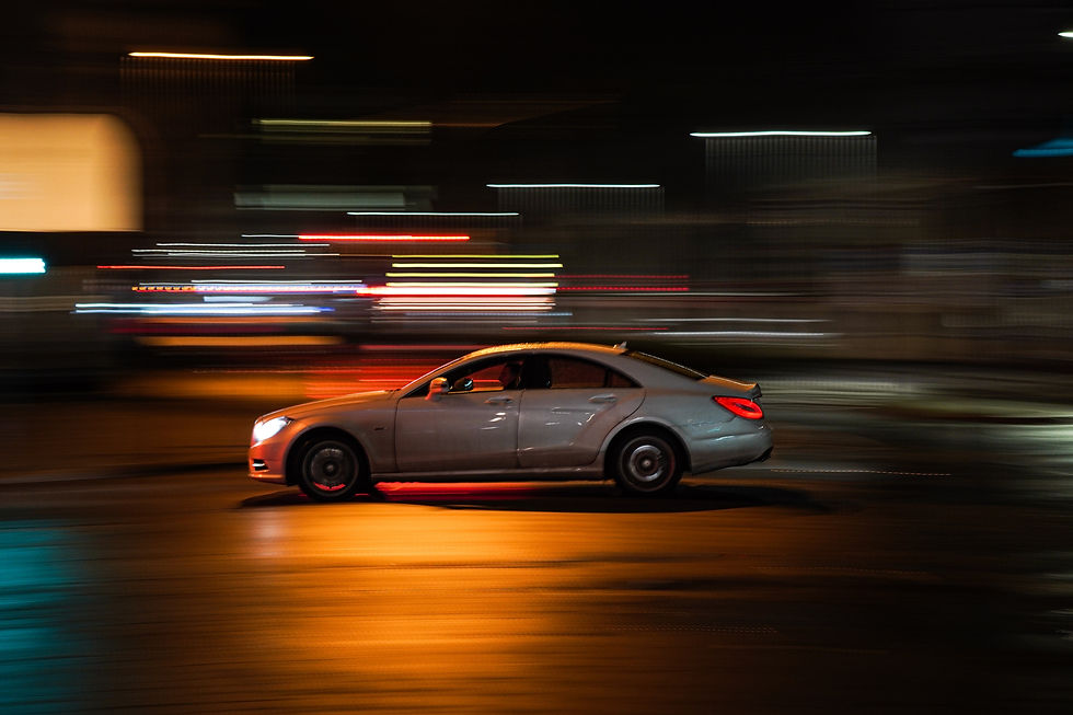 car driving at night time