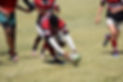 Rugby players competing for the ball