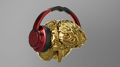 A brain listening to music, to accompany a feature on frisson.
