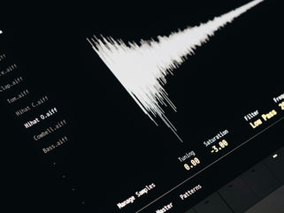 a DAW with white waveform