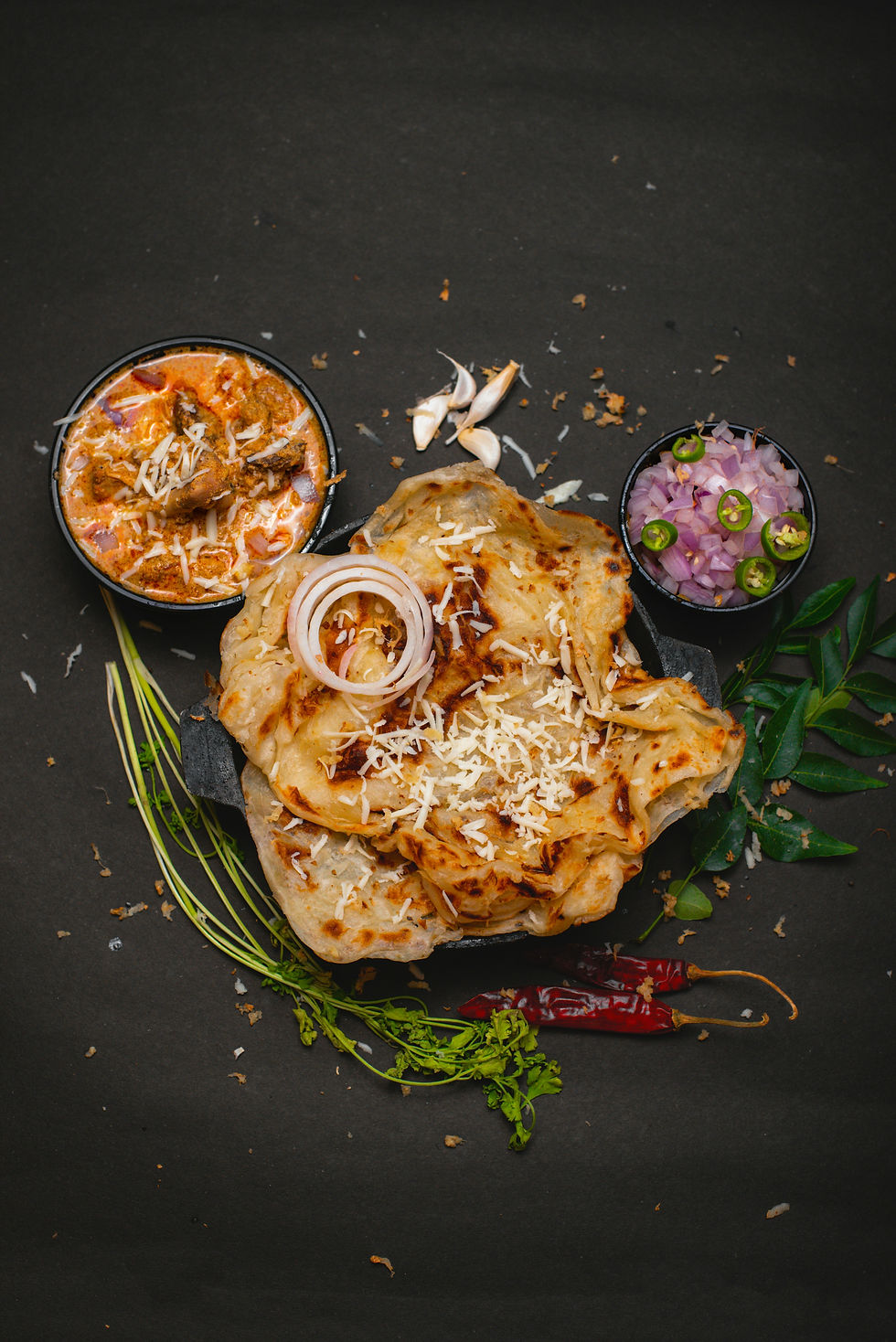 Arranged Food and Objects