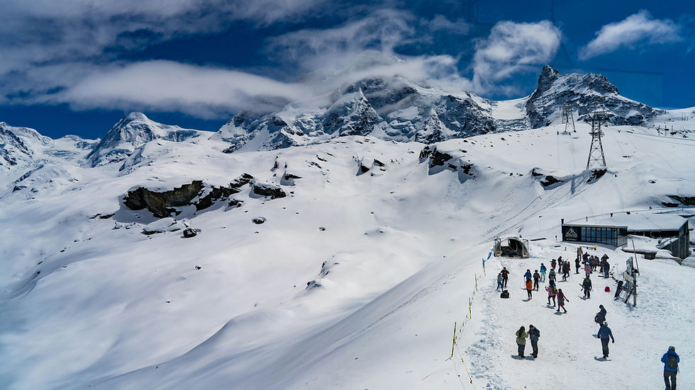 Skiing in Zermatt, Switzerland