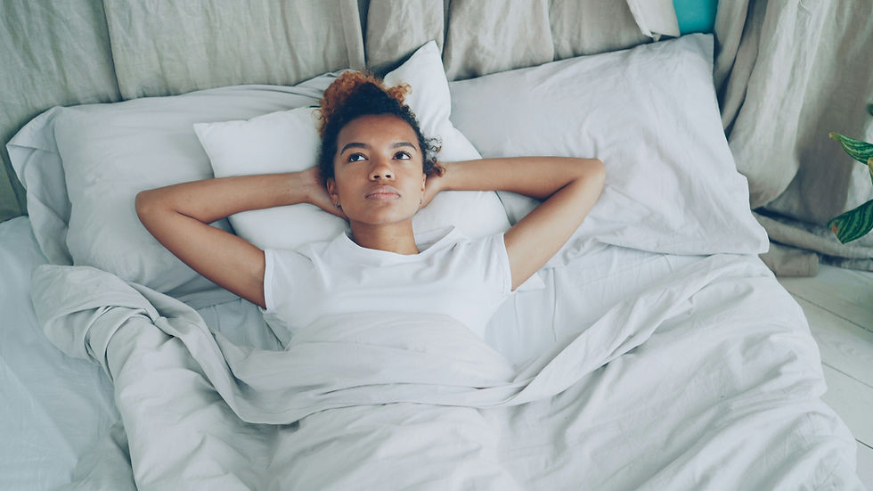 a child lying in bed