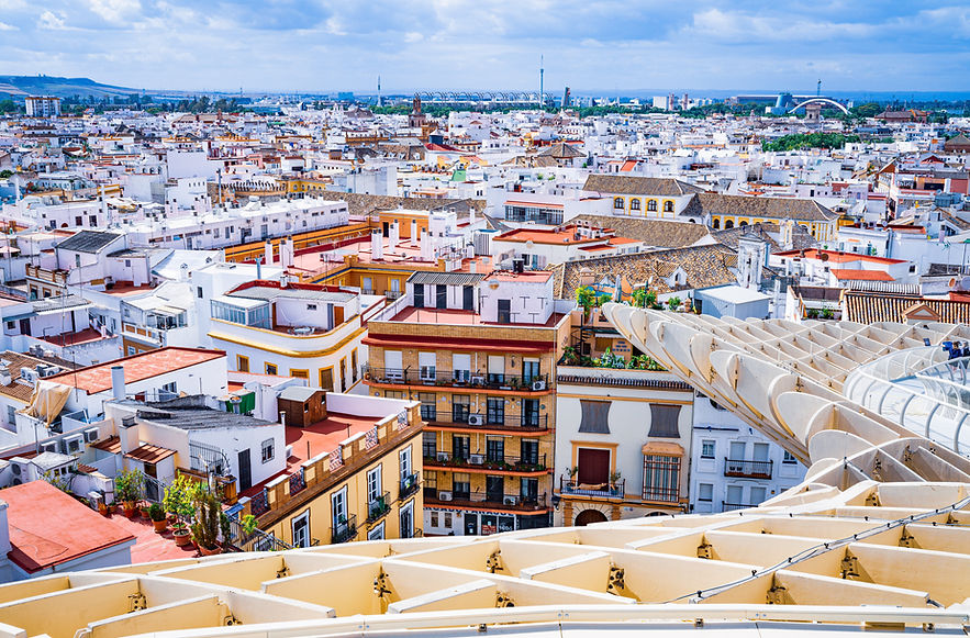 Sevilla látképe Andalúziában